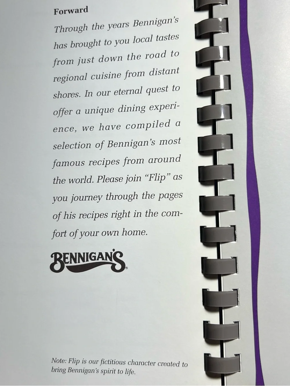 Bennigan's Restaurant Escape From the Everyday Cookbook VTG 1989 Recipes 80s